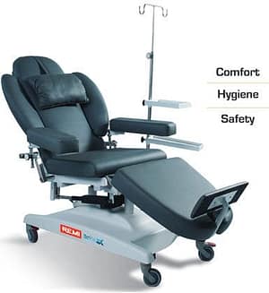 Therapeutic Chairs suitable for Blood Donation, apheresis & Plasma exchange with 3 motors, movement for Legsection, Back Section & Height Adjustment.